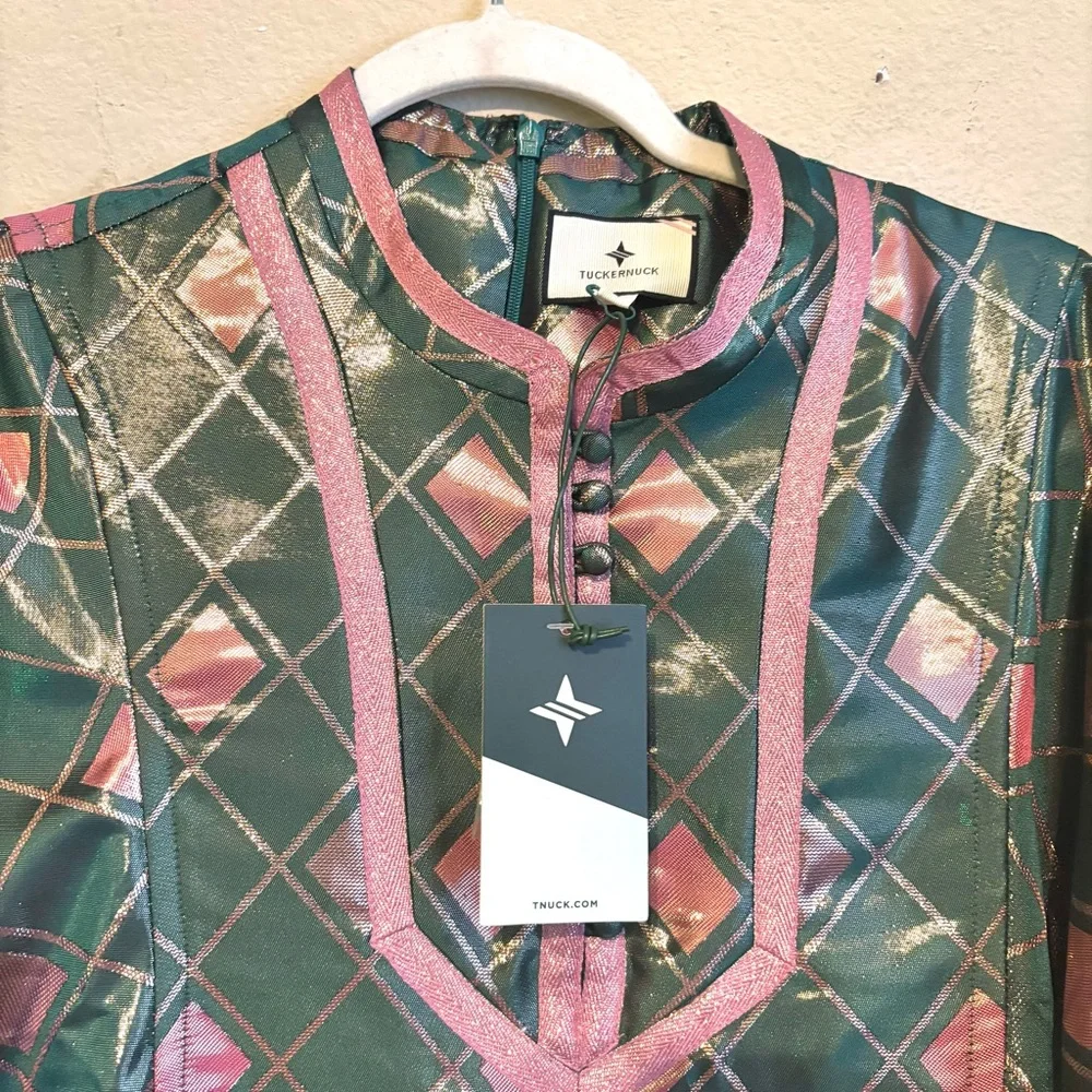 NWT TUCKERNUCK Metallic Mosaic Indre Dress Size Large - Picture 5 of 6